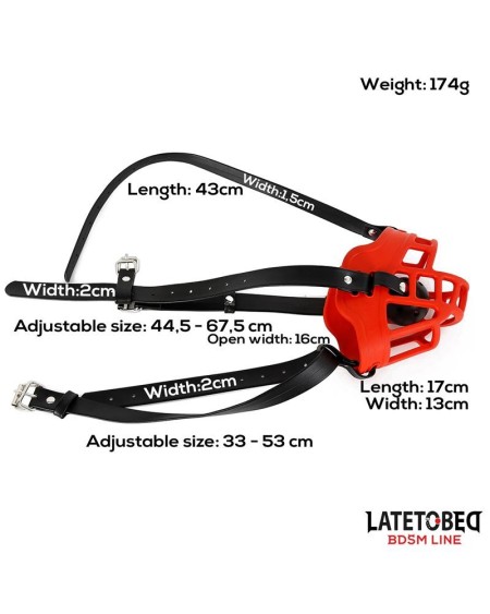 muzzle with breathable gag ball