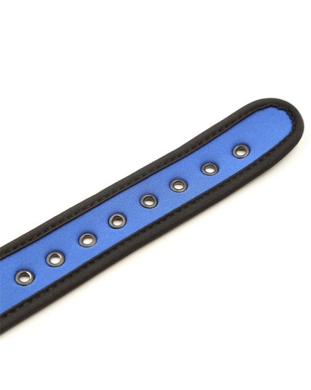 neoprene puppy collar adjustable blue