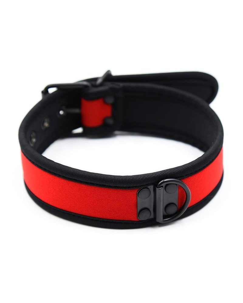 neoprene puppy collar adjustable red