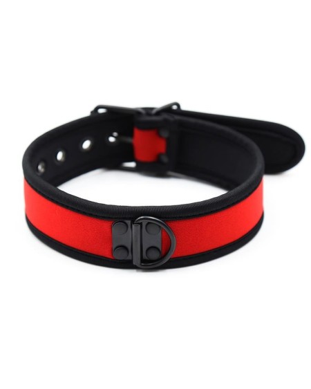 neoprene puppy collar adjustable red
