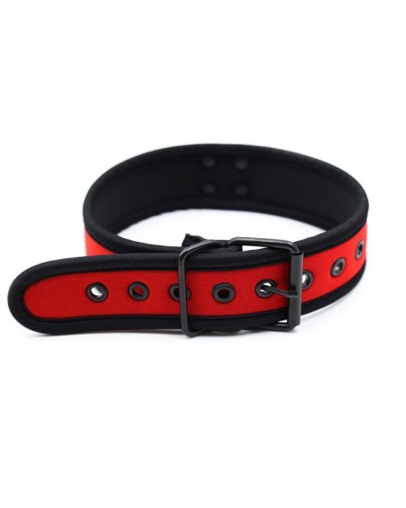neoprene puppy collar adjustable red