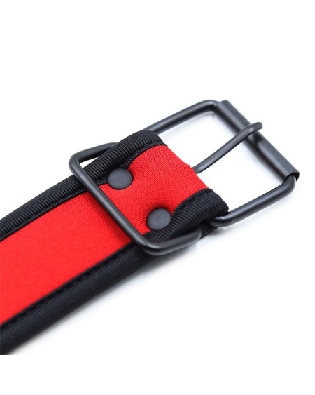 neoprene puppy collar adjustable red