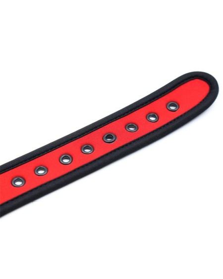 neoprene puppy collar adjustable red