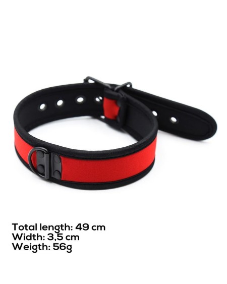 neoprene puppy collar adjustable red