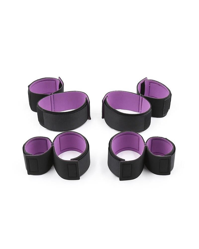 set of restraints with handcuffs and anklecuffs adjustable