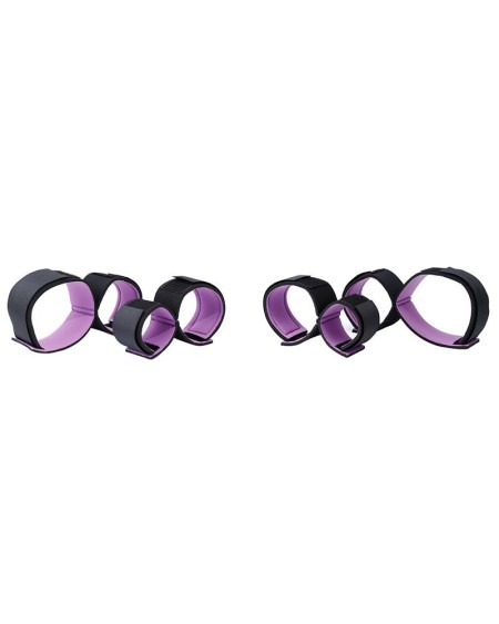 set of restraints with handcuffs and anklecuffs adjustable