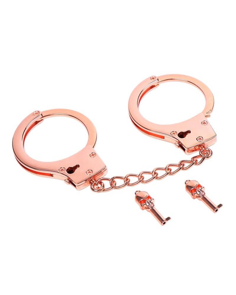 rose gold color cuffs skull keys