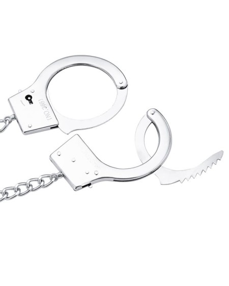 metal hand cuffs with anal plug