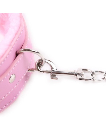 collar with leash pastel rose
