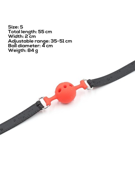silicone breathable ball gag s - 4 cm