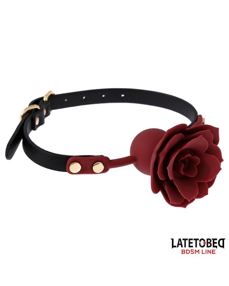 breathable silicone ball gag with rose adjustable 47-56 cm