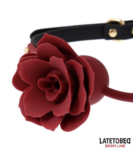 breathable silicone ball gag with rose adjustable 47-56 cm