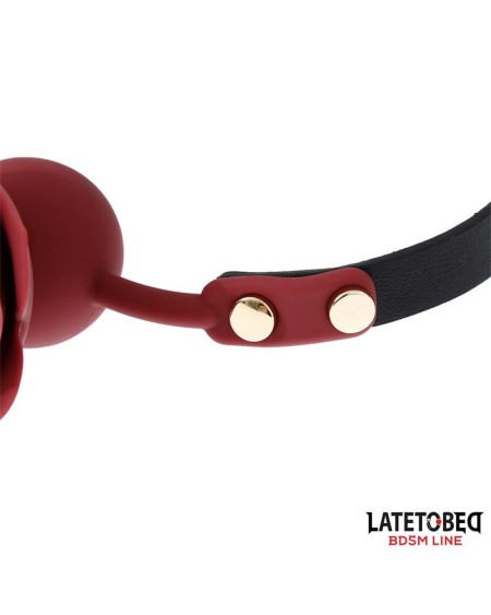 breathable silicone ball gag with rose adjustable 47-56 cm