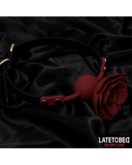 breathable silicone ball gag with rose adjustable 47-56 cm