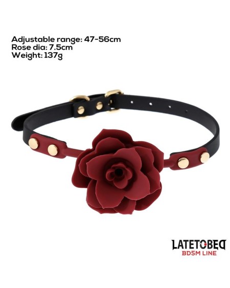 breathable silicone ball gag with rose adjustable 47-56 cm
