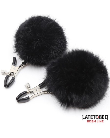 nipple clamps with noir fur