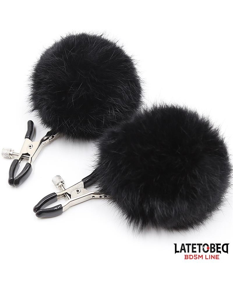 nipple clamps with noir fur