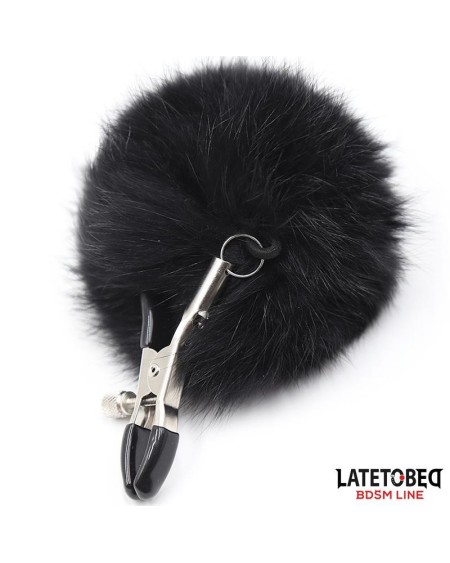 nipple clamps with noir fur