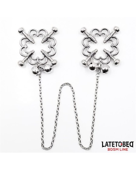metal flower nipple clamps with chain