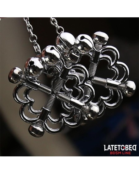 metal flower nipple clamps with chain