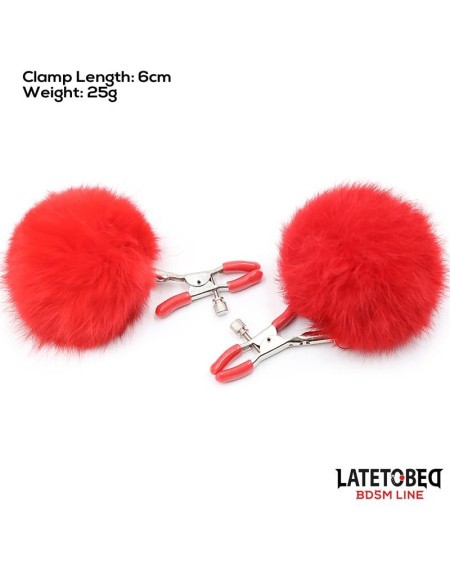 nipple clamps adjustable with fur