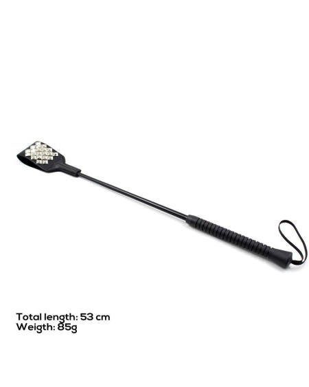 square riding crop with silver studs 53 cm