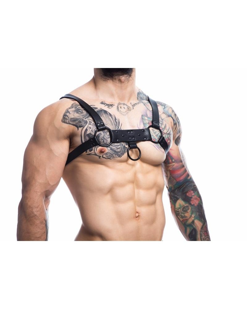 party noir chest harness adjustable one size