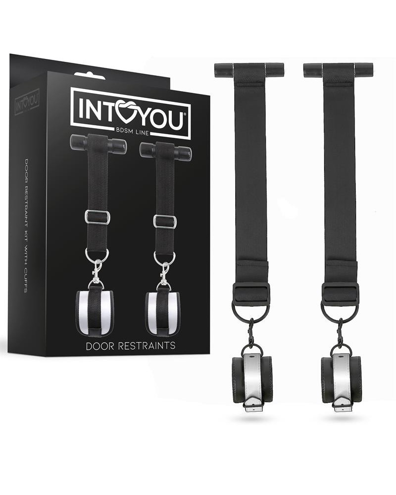 door restraint kit with adjustable and removable cuffs