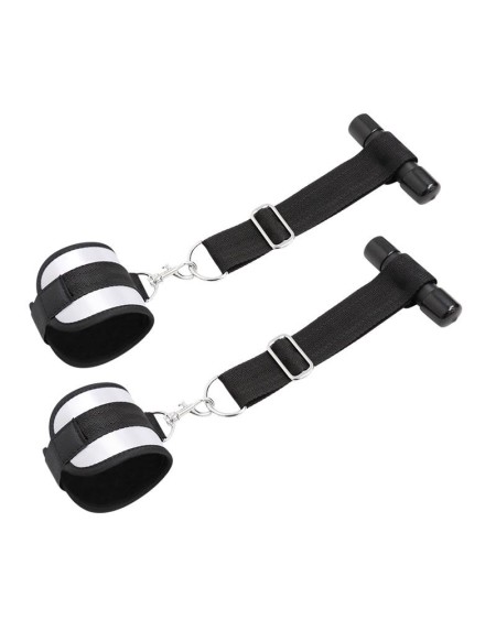 door restraint kit with adjustable and removable cuffs