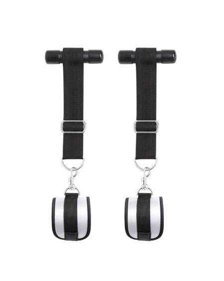 door restraint kit with adjustable and removable cuffs