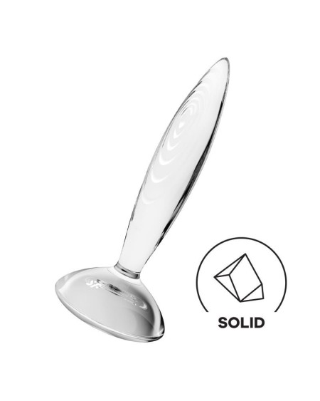 butt plug sparkling crystal hot and cold clear