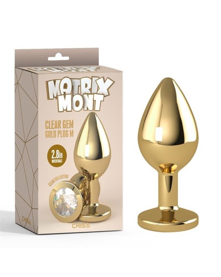 metal anal plug with jewel size m