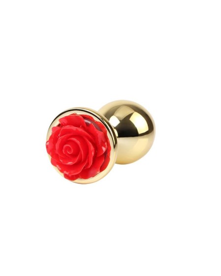 showy rose anal plug with rose jewel size l