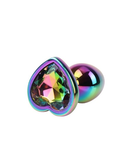 rainbow heart gem plug size s