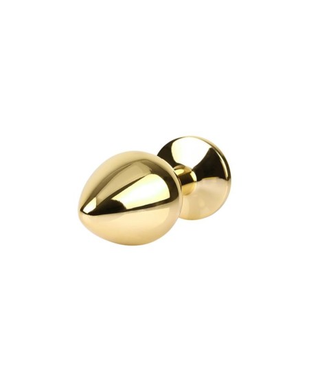 rosy gem golden anal plug with jewel size m