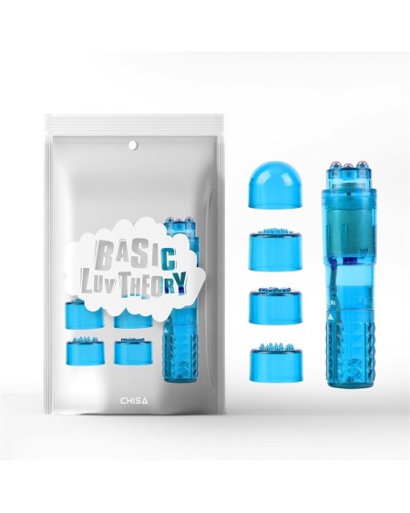 mini massager 3 heads blue