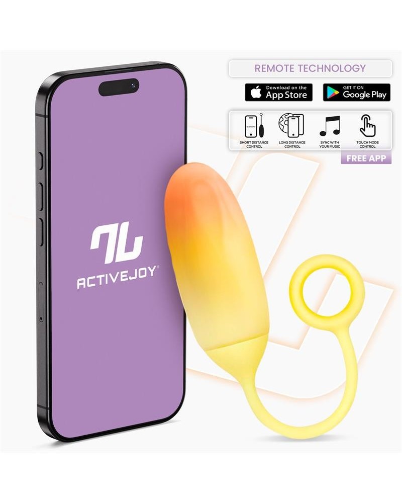 vibrant egg double layer silicone with app yelloworange