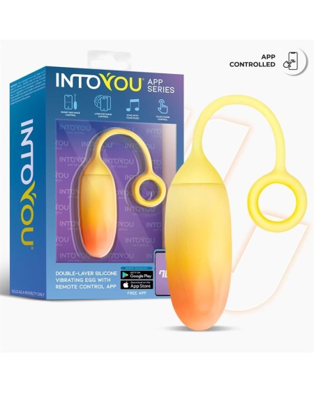 vibrant egg double layer silicone with app yelloworange