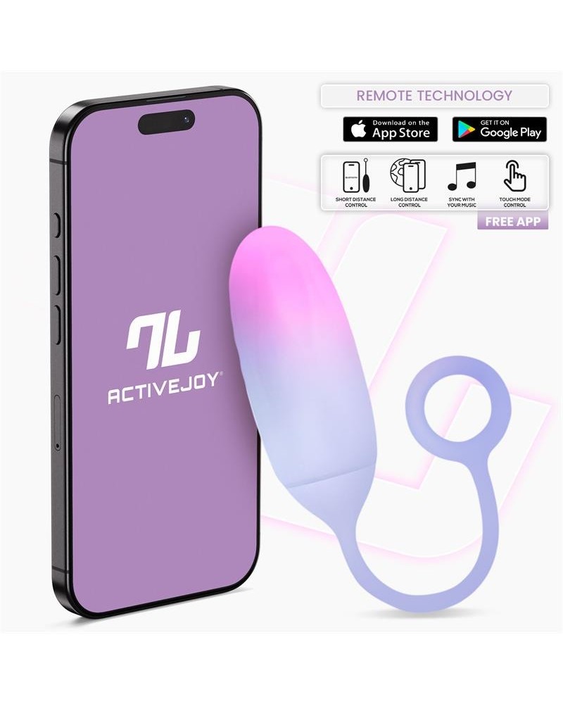 vibrant egg double layer silicone with app pinkblue