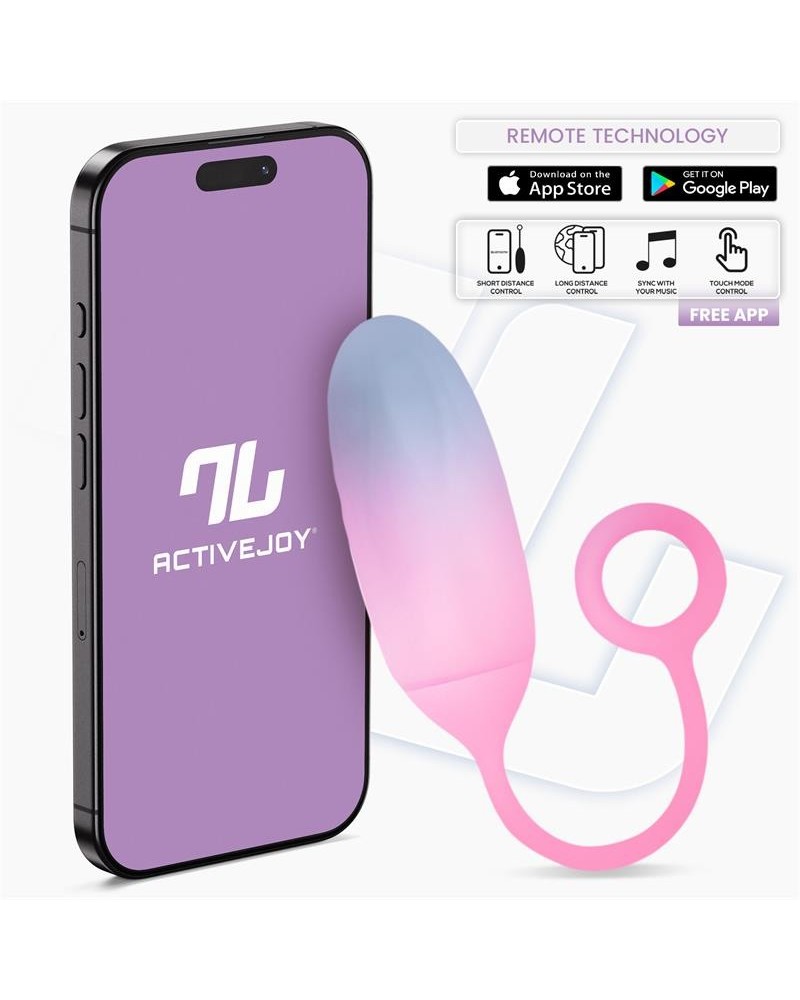 vibrant egg double layer silicone with app bluepink