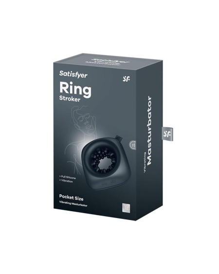 ring stroker pocket size masturbator ring noir