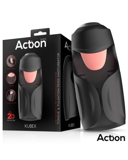 kubex masturbator with licking tongue, pulsation and vibration