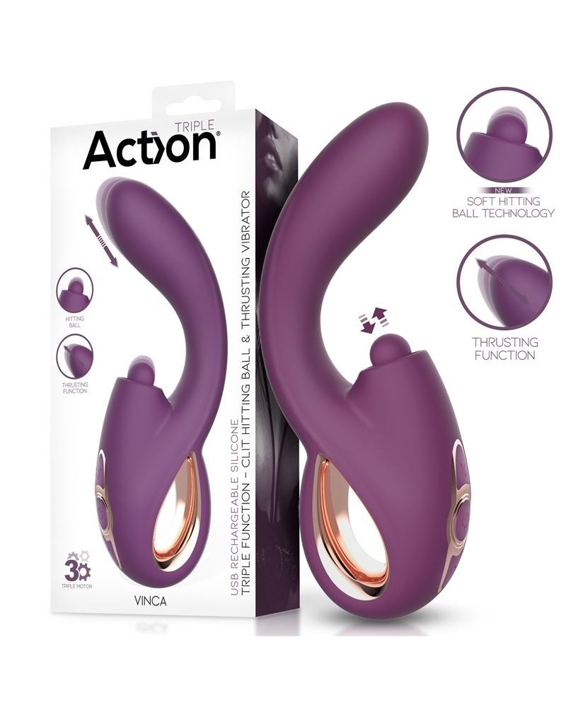 vinca souple hitting ball with thrusting and vibration