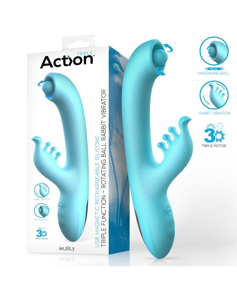 murly souple massaging ball 360o con vibracin doble - 3 motores