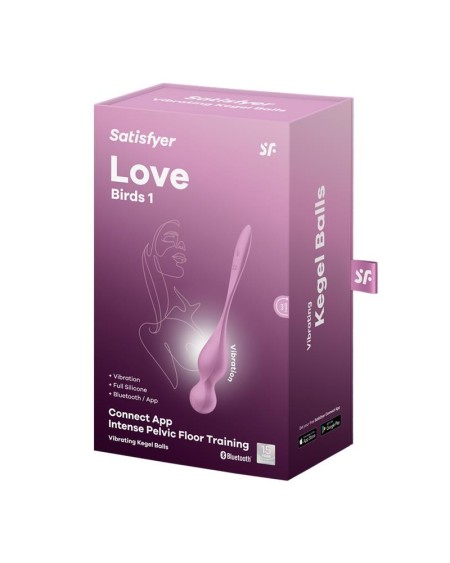 love birds 1 kegel balls with app rose