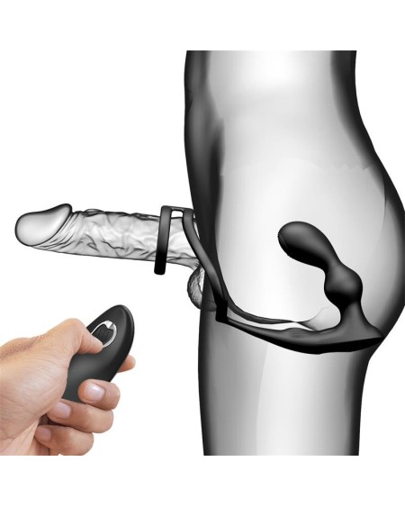 marshall anal plug with vibration and cock and ball ring