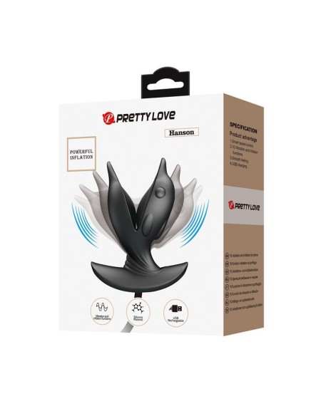 hanson inflatable butt plug with vibration
