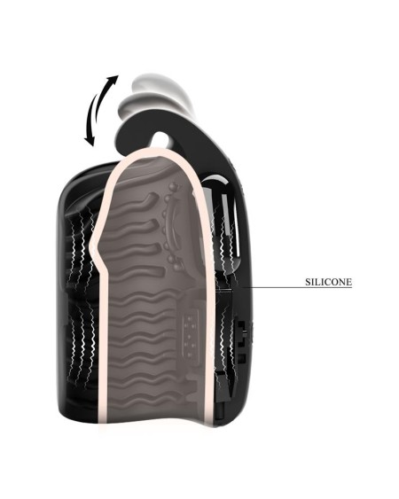 noir glans trainer vibrant male masturbator