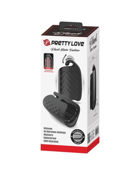 noir glans trainer vibrant male masturbator