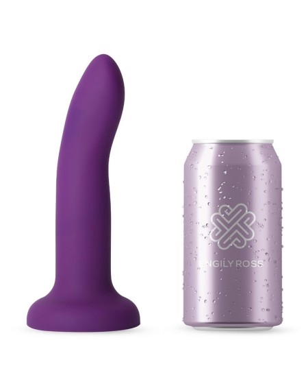 color-changing dildo violet to rose size m 17 cm